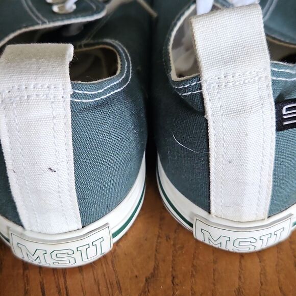 Michigan State Spartans SKICKS Tailgate Sneakers Green White Sz 12 MSU Fan Gear - Picture 6 of 9